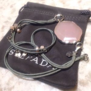 Silpada rose quartz necklace - 23 " long